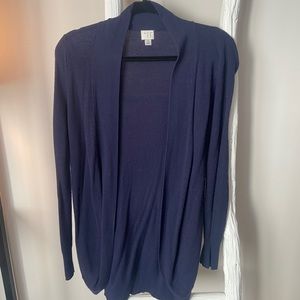 Navy Blue Long Sleeve Cardigan